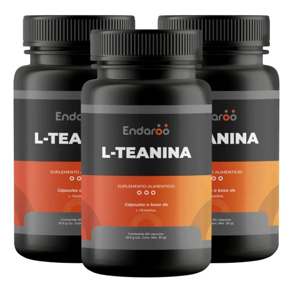 Teanina 180 Cápsulas Calma Mental Y Concentración Pack Sabor Sin