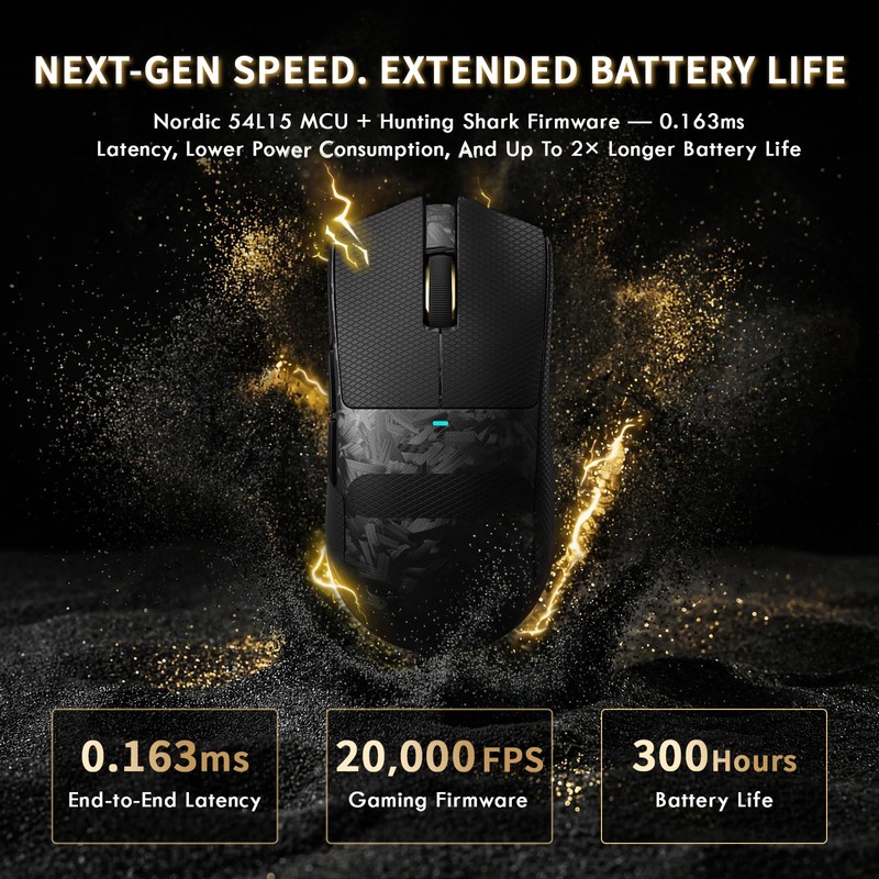ATTACK SHARK X11 Ultra Carbon Fiber Wireless Gaming Mouse,8K Polling,