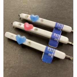 Sanrio Vintage 1979 Sanrio Heart Hair Clips Set Of 3 Blue Pink New