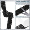 uxcell 4 Yards Resin Rhinestone Ribbon, Self-Adhesive Bling Crystal Ribbon