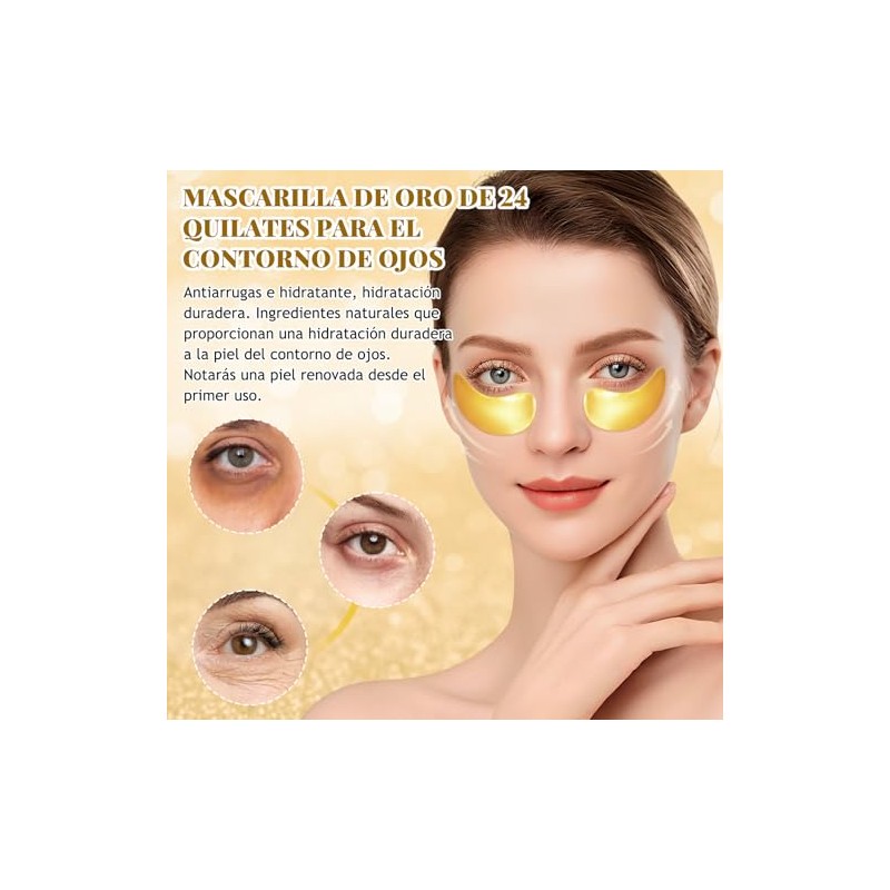 Parches para Ojos, Máscaras de colágeno de 24 K en