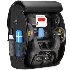 GRAOSO Car Seat Stroller Travel Bag Compatible with Doona, Gate Check Stroller Backpack for Airplane, with 8mm Pearl Cotton Padding, Padded Handle and Shoulder Strap, Black