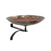 Achla Designs 201-5010 African Sunflower Red Wall Mount Bracket Birdbath,