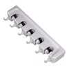 Molin Dollins Organizador Escobas Soporte Pared Colgador 5 Espacios Gancho