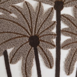 Tosleo Set of 2 Cushion Covers Tropical Leaves 45 x 45 cm Palm Leaves Sea Cotton and Linen Cushion Cover Decorative Cushion Covers for Outdoor Sofa Living Room Home