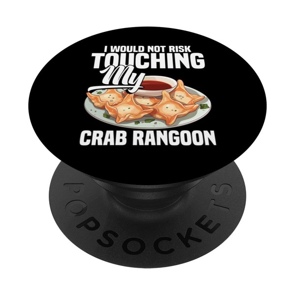 Crab Rangoon Necklace Dish Lover Chinese Crab Rangoon PopSockets Standard