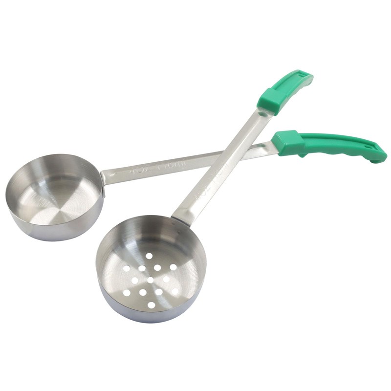 Hordion 4 Pcs Portion Control Serving Spoons Ladle Scoops (Green,
