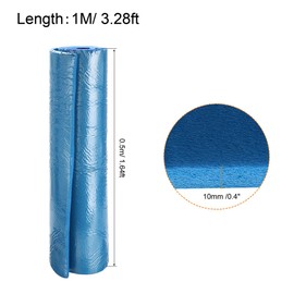 MECCANIXITY Insulation Board 3.28ft Long 1.64ft Width 0.4 Inch Thick Adhesive Heat Resistant Thermal Barrier Foam Sheet for Wall HVAC Pipe Blue