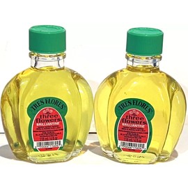 Tres Flores Three Flowers Brilliantine Liquid 4oz / 118ml Hair Oil Pack of 2 -