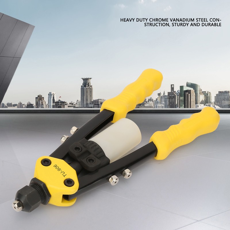Rivet Nut Gun Double Handles Manual Hand Riveter Nail Riveting