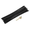 MECCANIXITY 20 Pcs Black Plastic Welding Rods 5mm x 200mm