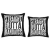 Straight Outta Bandaids Funny Sarcasm Quote Vintage Throw Pillow
