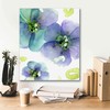 Epic Graffiti 'Blue Flowers' by Dawn Derman, Giclee Canvas Wall