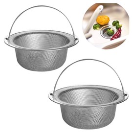 Stainless Steel Bath Shower Hair Catcher Small Drain Strainer Sink Filter Sink Strainer Bathroom Drain Strainer Stainless Steel for Kitchen Sink Strainer Shower Bathtub 2 Pieces