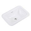 Bathroom Vessel Sink 20" x 15" Semi Recessed Sink White