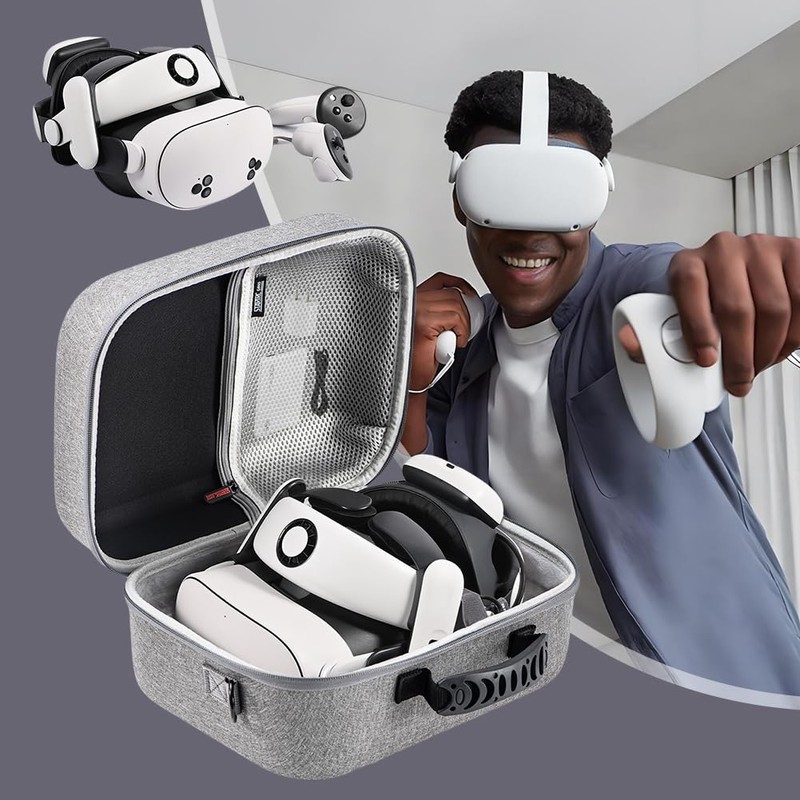 GETBSTOOP Carrying Case for Quest 3S VR Headset Controllers, Portable