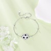 LWQQWL Soccer Bracelet for Women 925 Sterling Silver Sports Jewelry