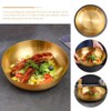 Hemoton Stainless Steel Mixing Bowl 9.4inch Pasta Plates Bowl Japanese