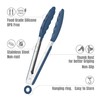 Hotec Mini Silicone Kitchen Tongs for Cooking - 7-Inch Small