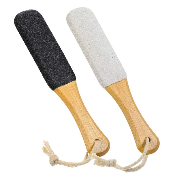 2er Set Hornhautfeile Fuss, Fussfeile Hornhautfeile mit Natürlicher Bimsstein &