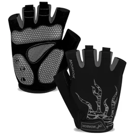MOREOK Cycling Gloves Bike Gloves for Men/Women-[Breathable Anti-Slip 5MM Gel Pad] Biking Gloves Half Finger Road Bike MTB Bicycle Gloves-050-GRAY-XXL
