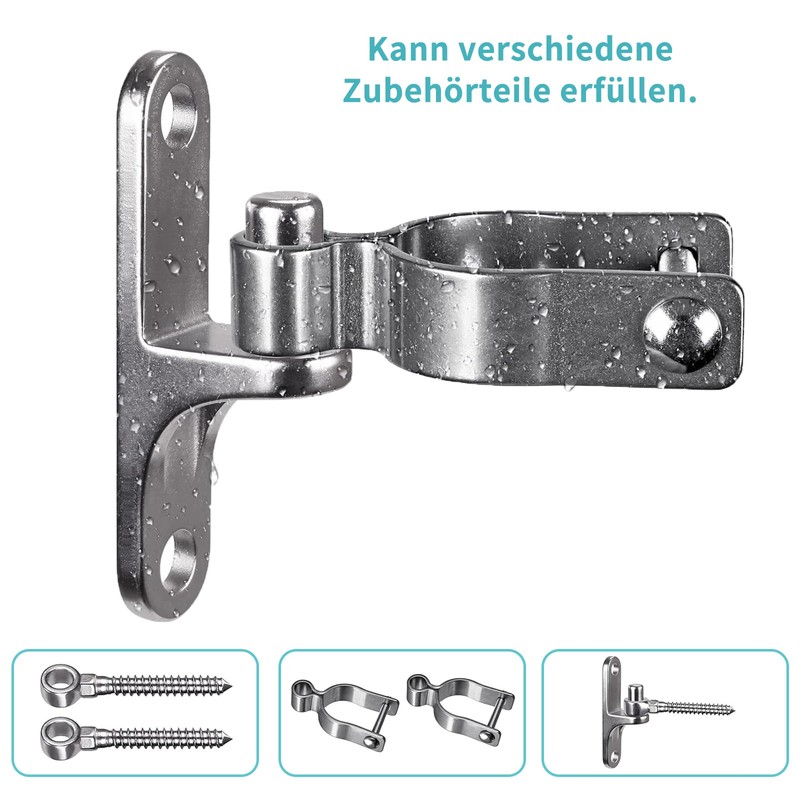 304 Stainless Steel Gate Hinges, Heavy Duty 2 Pack Wall