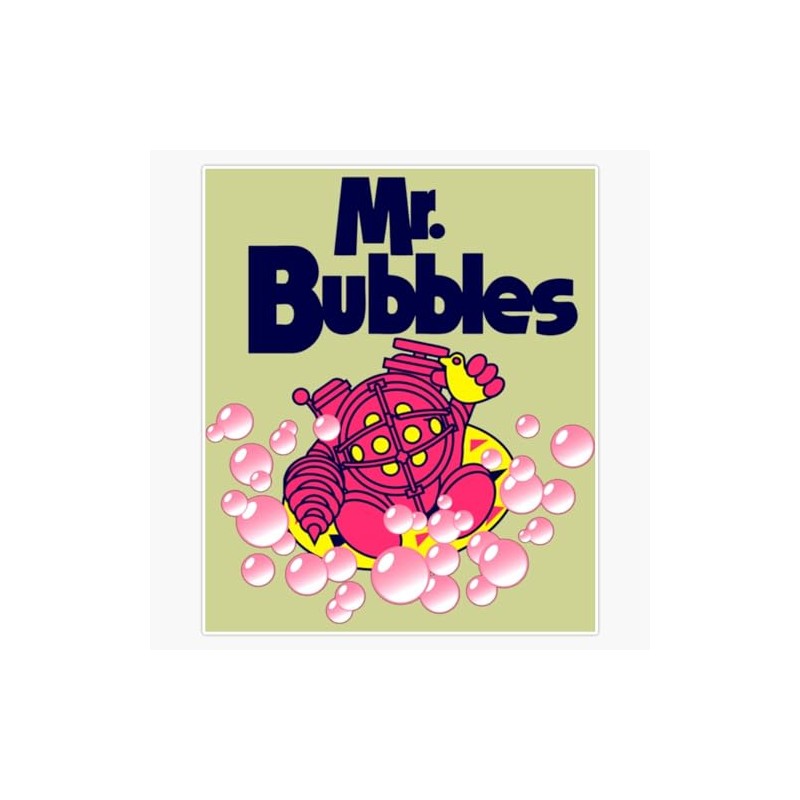 Leyland Designs Mr- Bubbles Bumper Sticker Window Water Bottle Decal