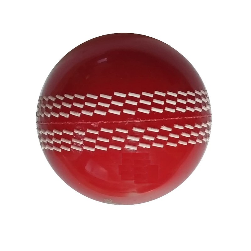 TIMA Sports Fun Poly Hard Synthetic Red Cricket Ball (Red