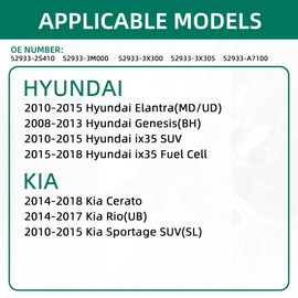 CDWTPS Car Tire Pressure Sensor,433MHz Tire Pressure Monitoring System(TPMS) sensor for Hyundai ix35,Genesis,Kia Sportage Replace# 52933-2S410,52933-3M000(4-Pack)