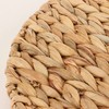 YRMT Water Hyacinth Serving Tray Round Woven Tray with Handles