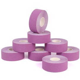 Kinesiology Tape, 8 Rolls, 1.0 x 16.4 ft (2.5 x 5 m), Kinesiology Tape, Supports Muscles and Joints, Breathable, Stretchy, Sweat Resistant, Purple
