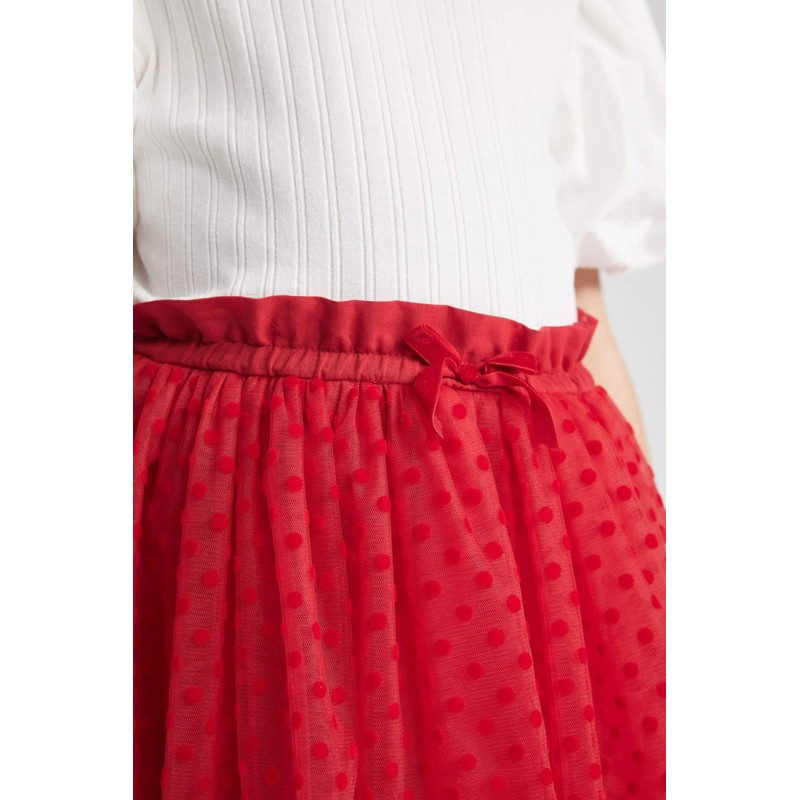 DeFacto Girls' Skirt, red