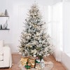 Ginebra 6.5ft Snow Flocked Christmas Tree Prelit with 2456 Branch