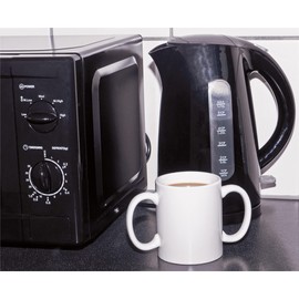 Aidapt Two Handled Ceramic Mug Ideal for Users with Weak Grip/Parkinsons (White)