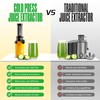 Ventray Ginnie Mini Cold Press Juicer, Small Slow Masticating Juicer