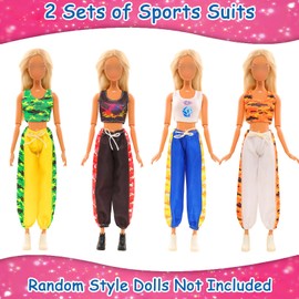 Miunana 16 Doll Clothes Outfits Including 4 Clothes 5 Shoes 7 Accessories Skateboard Glasses for 11.5 inch Dolls