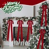 12 Pcs Large Christmas Velvet Bows, 24 x 12 Inch