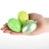 com-four® Easter Eggs in Bright Colours and Designs with Ribbon