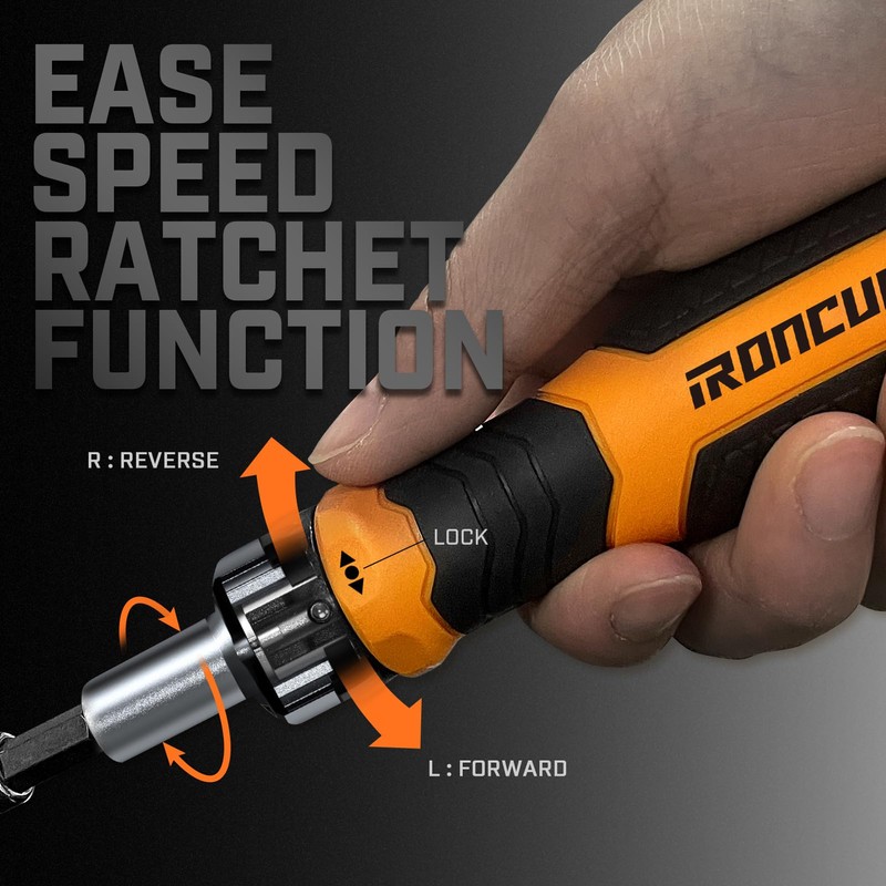 IRONCUBE Ratcheting Screwdriver Set: 56-Piece Magnetic Multi Bits Tool Kit