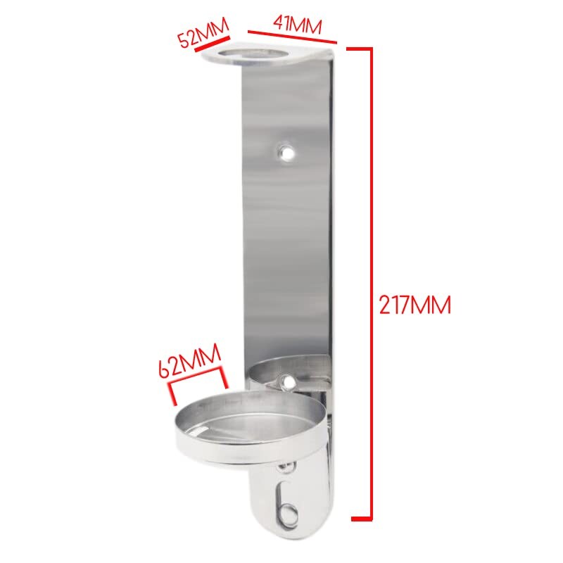 380ml Wall Mounted Single Chrome Silver dispenser bracket Ideal for