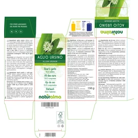 Wild Garlic (Allium ursinum) Leaves and Onions Naturalma - 150 g - 300 Tablets - Dietary Supplement - Natural and Vegan