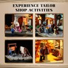 FUNWHOLE Medieval Tailor-Shop Lighting Building-Bricks Set - Middle Ages Tailoring