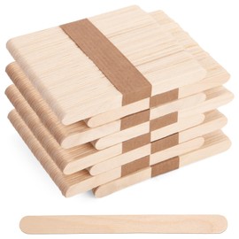 VGOODALL Pack of 400 wooden sticks, wooden ice sticks for crafts, popsicle sticks, ice sticks made of wood, colourful, natural cosmetics