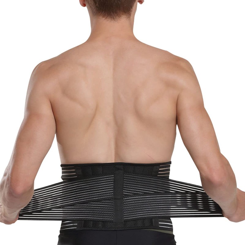 Rhinocerosdance Back Support Brace with Support Struts and Adjustable Pull