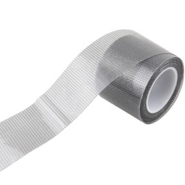 RILOMBAO 2IN Wide (16.4Ft/5.46Yd/Roll) Window Screen Repair Tape for Windows or Doors, 3-Layer Design - Adhesive Fiberglass Mesh Patch Waterproof Tape, Easy to Cut & Apply, Gray, 1 Roll