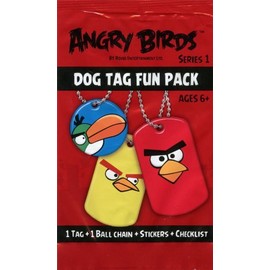Angry Birds Dog Tag Fun Pack (includes random dogtag, ball chain & stickers)