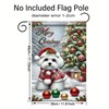 Starlit Patio Merry Christmas Garden Flag Maltese Terrier Dog Flag