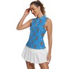 DFZNJRH Hot Dog Golf Shirt Womens Sleeveless Moisture Wicking Athletic
