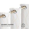 Deconovo Blackout Grommet Gold Pattern Printed Curtains, White, 42W x