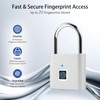 UMIKSMART Fingerprint Padlock, Keyless Biometric Smart Lock with USB-C Rechargeable
